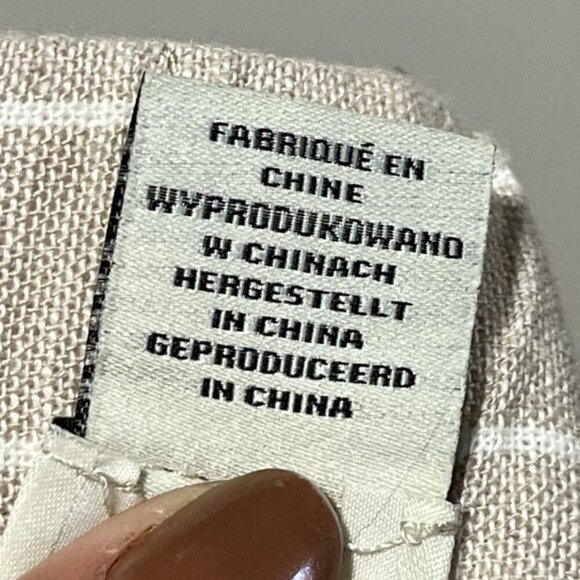 Joie Wide-Leg Linen Blend Pants - Beige Stripe (US L) - Picture 4 of 13